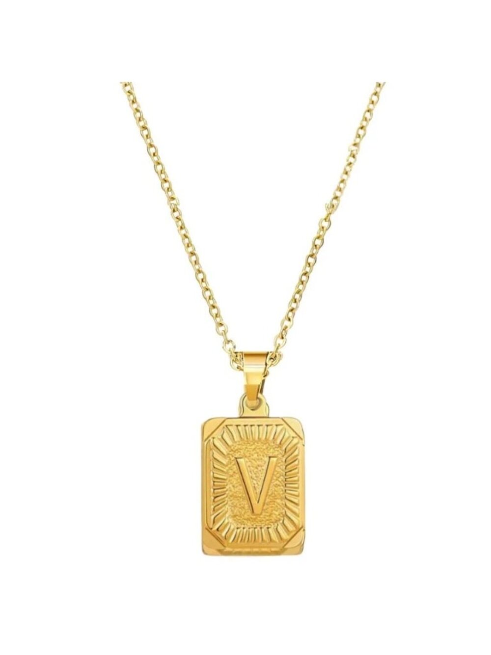 New! Whim Gold Monogram Initial Letter Necklace NWOT